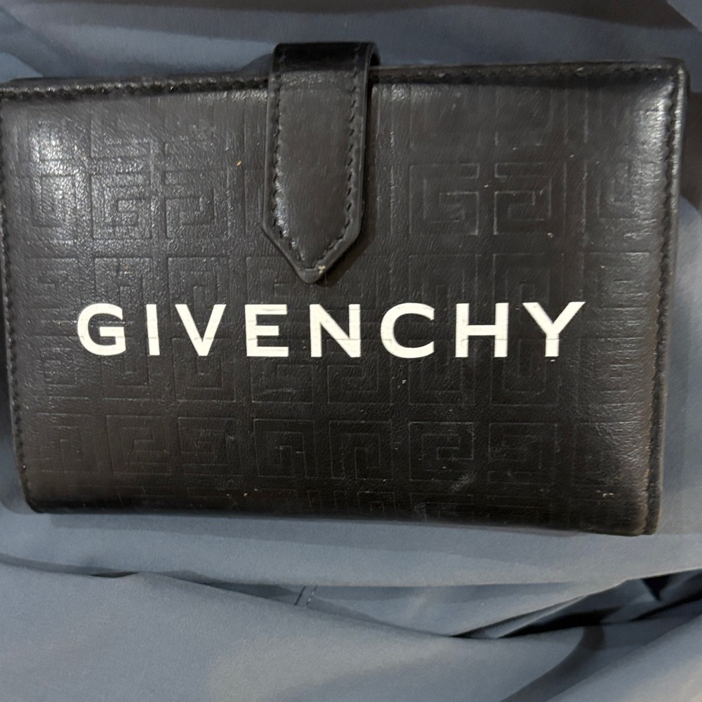 Givenchy Black Leather Wallet Authentic
